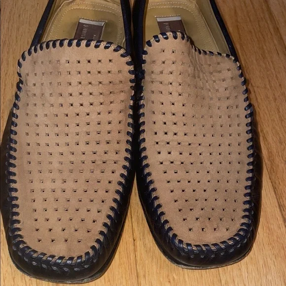 Johnston & Murphy Tan Perforated Loafers - Picture 3 of 9